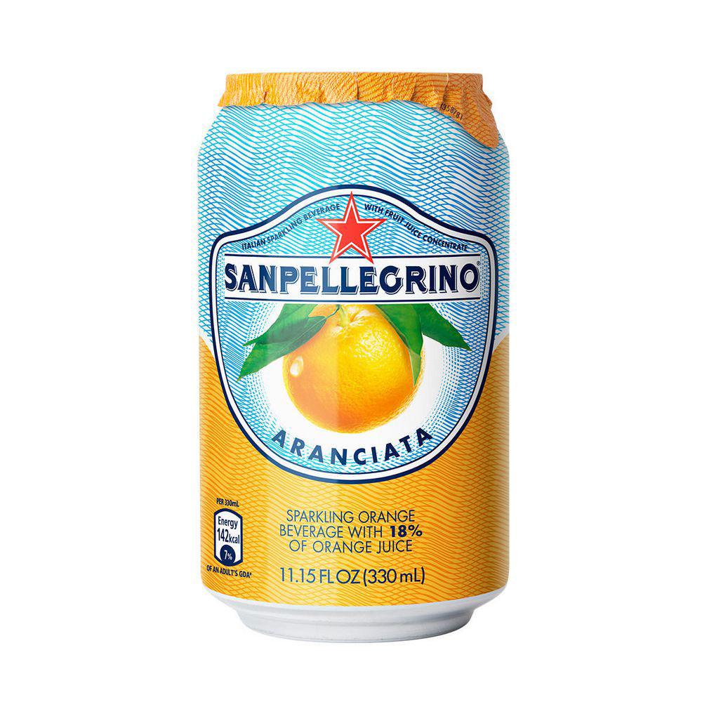 Sanpellegrino Orange Cans 330ml x 24 - The Candy Box